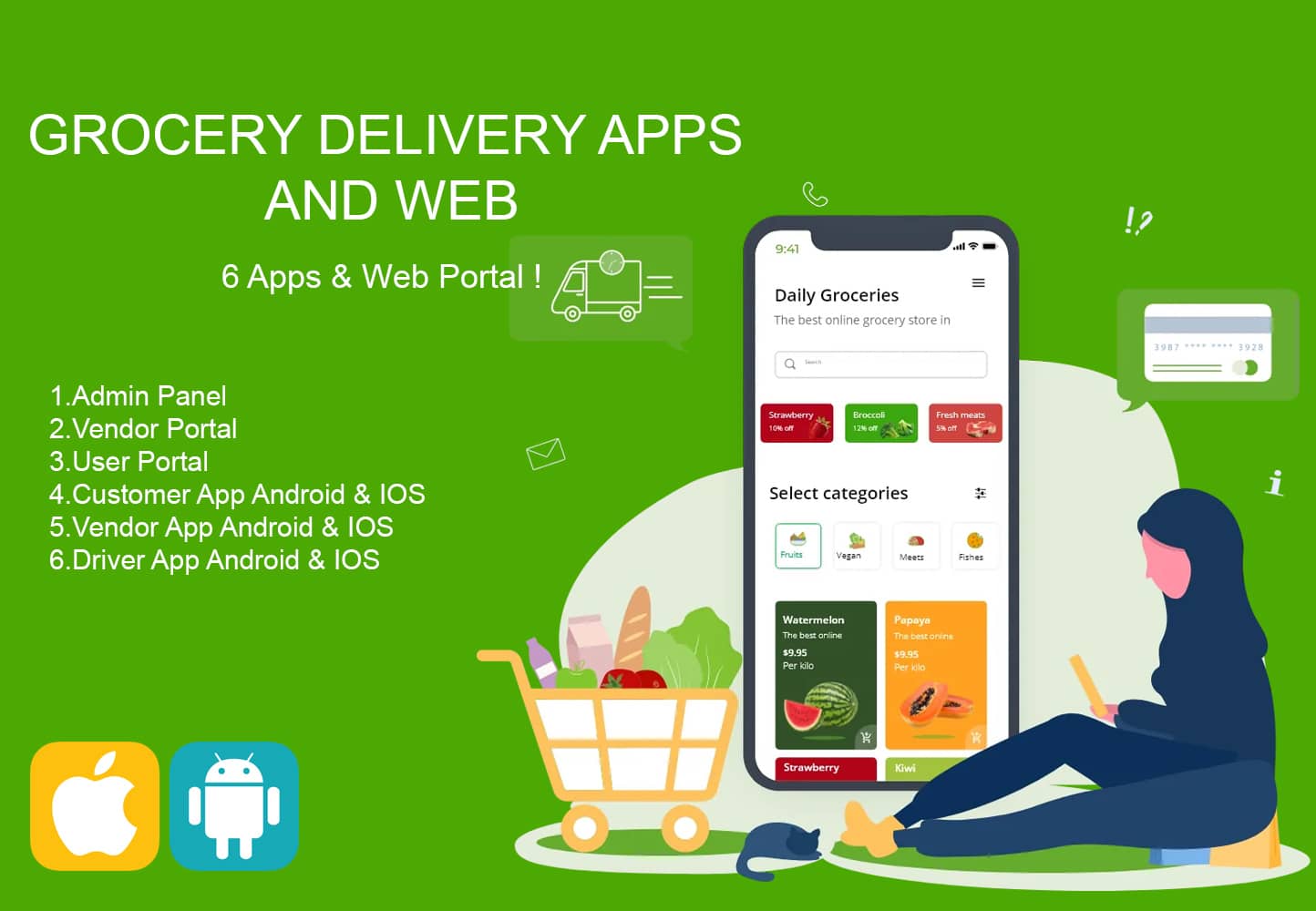 Grocery, Food, Pharmacy, etc Delivery Mobile App